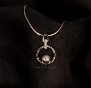 Muonionalusta Meteorite Pendant .925 #19 - Picture 1 of 3