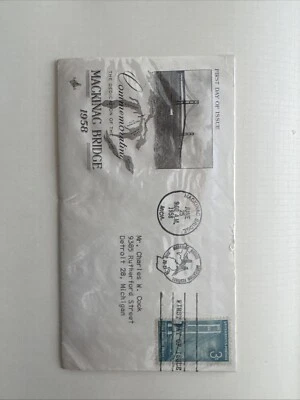 3cent Mackinaw Bridge First Day Cover  - Image 1 of 4