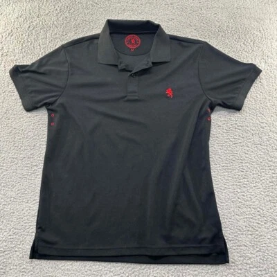 Polo Para Hombres Diseñador Auténtico Albert Morris Negro Ventilado Golf Informal Talla M Foto 1 de 4