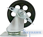 3-1/2" 350lb Capacity All-steel Wide Locking Wheel Swivel Top Plate Casters