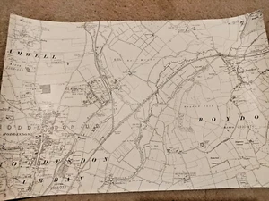 Original 1899 OS Map Essex Hoddesdon Roydon GER Railway Briggins Hailey Rye Park - Picture 1 of 3