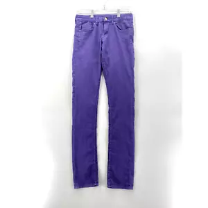 NWT Divided H&M Red Concept Denim Jeans Women’s Size 8 Purple Stretch Skinny Leg - Picture 1 of 12