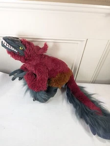 Universal Studios Jurassic World Pyroraptor Plush dinosaur Interactive Sound - Picture 1 of 11