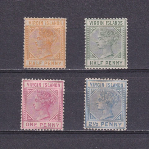 VIRGIN ISLANDS 1884, SG# 26-31, CV £150, MH/NG Cover