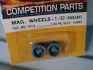 1/32 Cox #9914 Ford GT magnesium rear slot car Shelby wheels 5-40 thread MIB BC