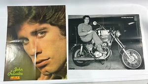 2 pósters vintage de John Travolta Easy Rider Honda motocicleta y retrato - Imagen 1 de 9