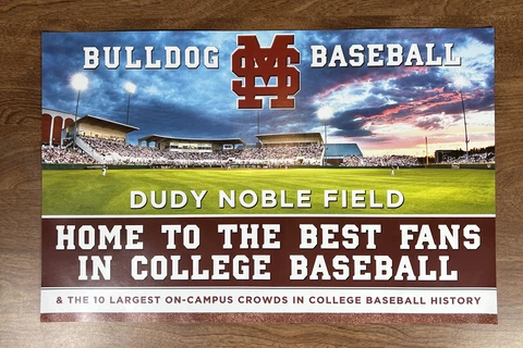 Mississippi State Bulldogs Baseball Old Stadium Poster Dudy Noble Field 17x11 Cover