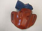 Fits Sig P290 9mm BROWN leather OWB pancake holster right hand Braids Holsters