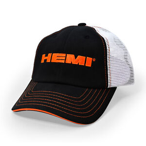 Dodge HEMI Black Front White Mesh Red Sandwiches Visor Baseball Cap