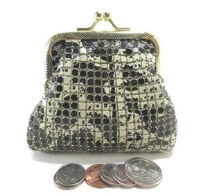 Women's Kiss Lock Metal Mesh Coin Purse "New" USA Stock - Picture 1 of 17