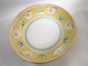 Vtg Vietri Solimene Compagna Yellow Chicken 11.75” Serving Bowl - Picture 1 of 6
