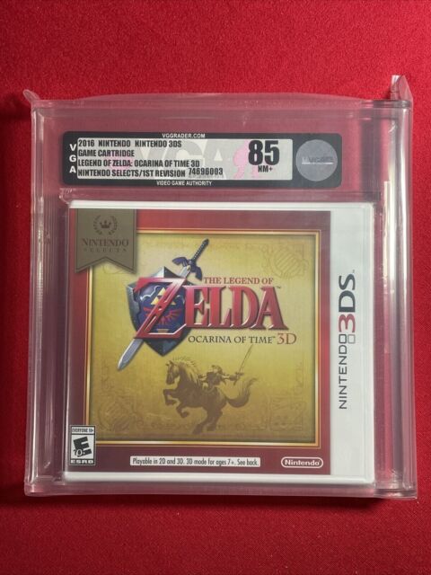 The Legend Of Zelda Ocarina Of Time 3D UKG 100 GEM GOLD Nintendo 3DS VGA  WATA