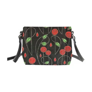 Signare Tapestry Mackintosh Simple Rose Black Cross Body Bag Schultertasche Damen - Bild 1 von 2