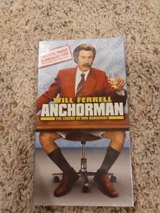 FACTORY SEALED ANCHORMAN THE LEGEND OF RON BURGUNDY VHS UNOPENED WATERMARK LOOK! - Picture 1 of 3