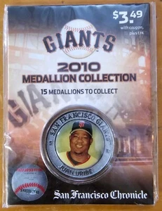 Juan Uribe San Francisco Giants 2010 Chronicle Medallion Collection! New! - Picture 1 of 2