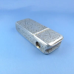 Viktorianische Sterlingsilber Zigarrenschneider & Vesta Etui Kombination Schnupftabakdose - Bild 1 von 10