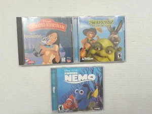 Disney Activision PC CD-ROM Games Kids Lot Finding Nemo Sherk2 and Pocahontas - Picture 1 of 2