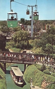 River Boats & Astrolift Six Flags over Texas Dallas 1972 Advertising Postcard - Picture 1 of 2