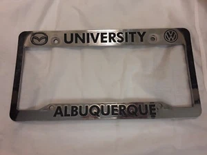 University Volkswagen Mazda, Albuquerque NM Plastic Car License Plate Frame - Picture 1 of 3