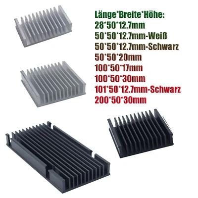 Dissipatore di calore larghezza 50 mm alluminio anodizzato radiatore dissipatore di calore cooler - Immagine 1 di 4