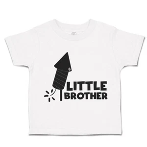 Toddler T-Shirt Little Brother Sparkler Cotton Siblings Boy & Girl Clothes - Picture 1 of 18