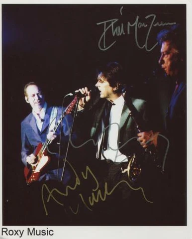 Roxy Music Bryan Ferry Manzanera Mackay Signed 8 x 10 Photo Genuine In Person Cover