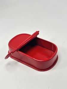 Vintage Red Metal Sardine Can Tin Ashtray Coin Trinkets Holder Novelty Gift - Picture 1 of 7