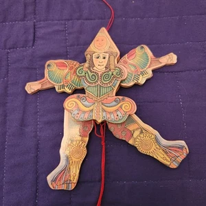 De colección Marioneta de Madera Jumping Jack Juguete Susan Feves Tirar Cuerda Cuerda Litografía Rara - Imagen 1 de 6