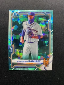 2021 Bowman Chrome Sapphire Alex Ramirez Aqua Refractor #/99 1st Bowman Mets RC - Picture 1 of 2