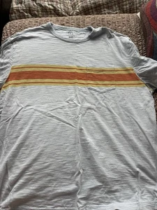 [g] George Herren Tshirt blau/orange Gr. 2XL gestreift mit Tasche - Bild 1 von 4