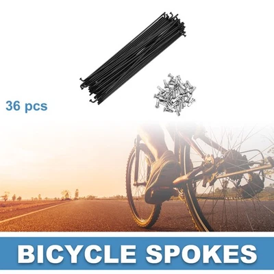 Radios para bicicleta 14G 165MM radios para bicicleta de montaña acero negro 36 piezas Foto 1 de 4