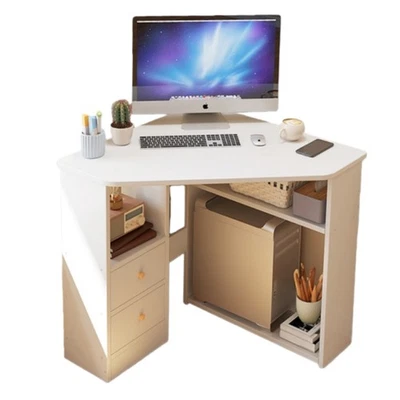 Eckschreibtisch Computertisch mit Ablage PC Schreibtisch Bürotisch mit Ablage - Bild 1 von 4