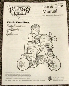 Peg Perego Pretty Princess California Cyclone Use & Care Owners Manual 1/96 - Picture 1 of 1