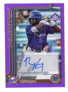 2025 TOPPS PRO DEBUT PURPLE FOIL AUTO RODNEY GREEN 192/299 STOCKTON PORTS - Picture 1 of 1