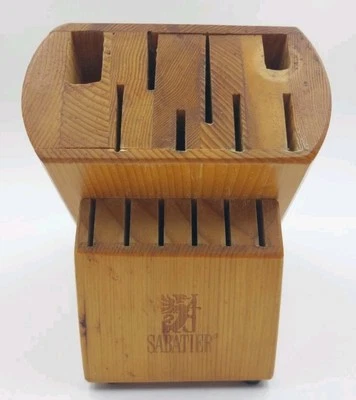 Sabatier France 14 Slot Wood Knife Cutlery Block French Foto 1 de 4