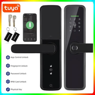 Bluetooth Smart Door Lock Fingerprint Keyless Entry Electronic Digital Keypad - Image 1 of 4