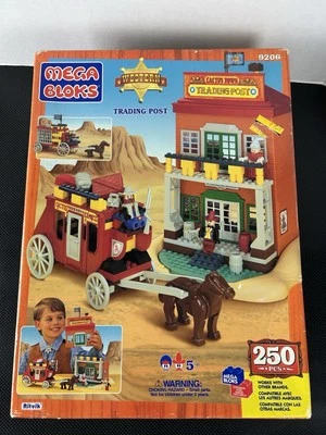 Mega Bloks Western Cactus Town Trading Post 9206 Incomplete w/ Box & Manual - Image 1 of 4