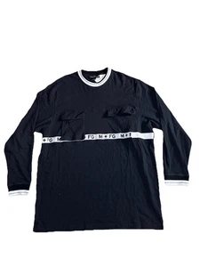 Vintage Marithe + Francois Girbaud Shuttle Strap Black / White Logo Shirt XXL - Bild 1 von 5