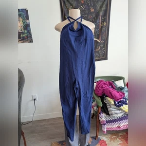 Forever 21 NWT blue jumpsuit- size Large - Picture 1 of 14