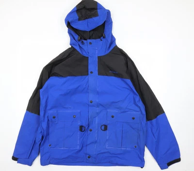 Stearns Men's Blue Waterproof Hooded Rain Jacket L - Image 1 of 4