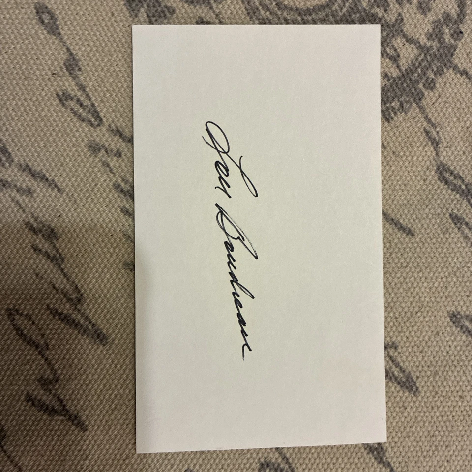 Lou Boudreau Signed Index Card - Image 1 of 1