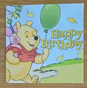 M&S Marks And Spencer Winnie The Pooh Vibrant Happy Birthday Card Disney Piglet - Picture 1 of 3
