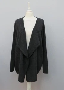 Warehouse 100% Cashmere Grey Marl Oversized relaxed Fit Drape Cardigan M - Picture 1 of 7