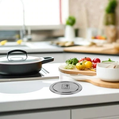  Eingebetteter Mülleimerdeckel, integrierter Mülleimer auf der Arbeitsplatte, - Bild 1 von 4