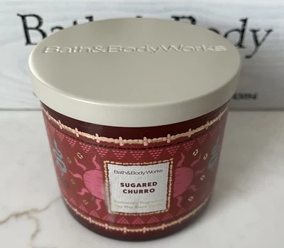Bath Body Works SUGARED CHURRO 3 velas de mecha 14,5 oz CRUMBLE BROWN SUGAR CANNAMON Foto 1 de 4