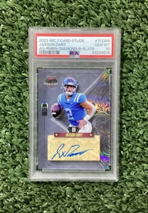 Jaxson Dart 2023 Wild Card Rainbow Diamond Slate Auto 1/2 PSA 10 Gem Mint Giants - Picture 1 of 2