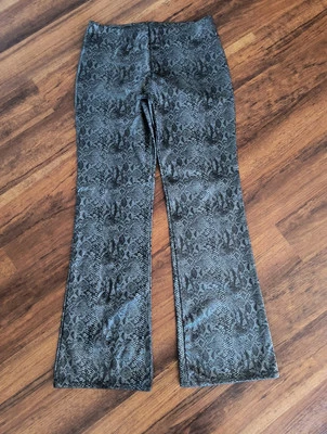 Pantalones Vintage Paris Azul Piel de Serpiente Imitación Cuero Gris Talla 11 Foto 1 de 4