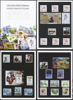 Lithuania Official Year Set 2016 MNH aXF Complete as Issued with Stamps & Blocks - Image 1 of 4