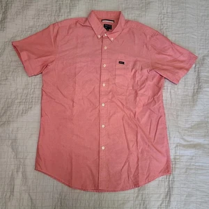 RVCA That'll Do Stretch Slim-Fit Short Sleeve Button Up Shirt Men's Size Medium - Picture 1 of 8