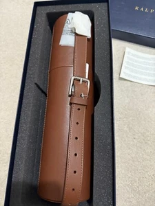 RALPH LAUREN ARCHER BRAUN LEDER WEINROT BEUTELTASCHE NEU UVP £445 - Bild 1 von 4